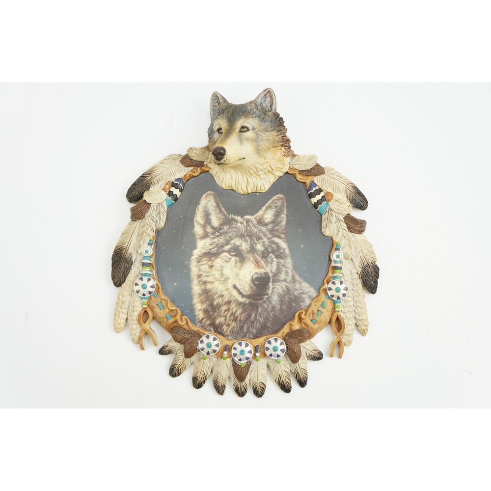 The Bradford Exchange Mystic Majesty Wolf Wall Plaque Vivi Crandall Excellent